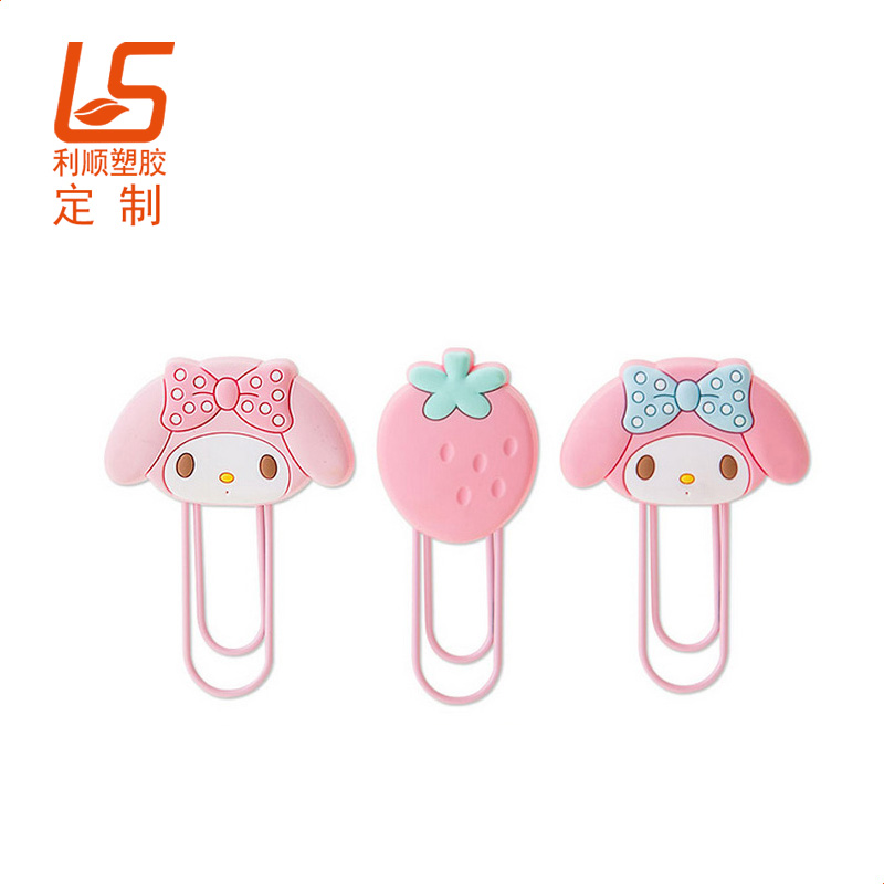 定制硅膠公仔回形針 卡通公仔書簽