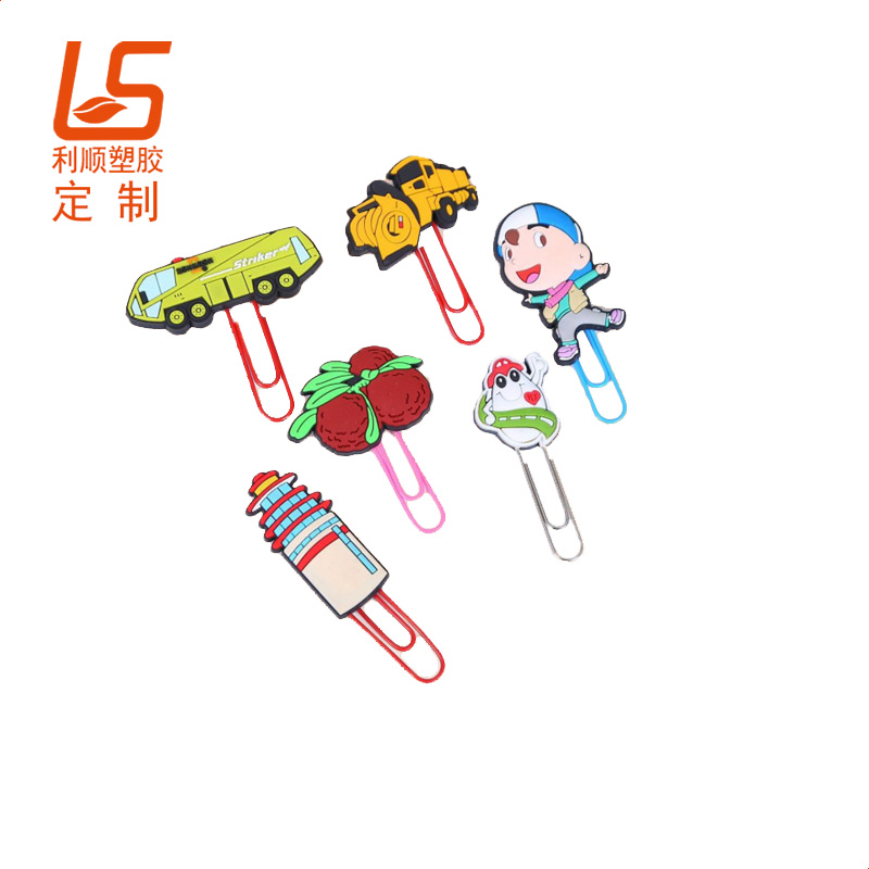 定制PVC軟膠書簽 卡通公仔書簽