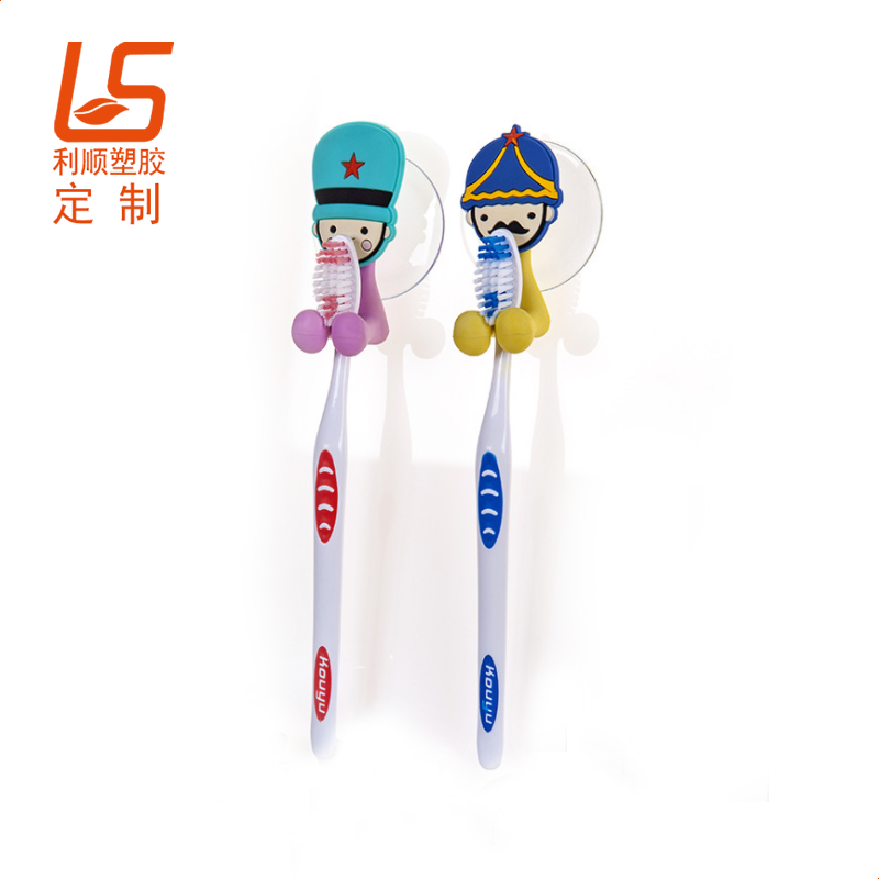 定制硅膠公仔掛鉤 硅膠牙刷架牙刷掛架 (5)