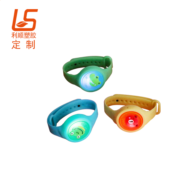 定制PVC軟膠驅蚊發夾 滴膠驅蚊鴨嘴發夾發光驅蚊手環 (1)